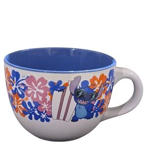 🌺NEW! Disney's Stitch Large Mug with Hibiscus Flowers